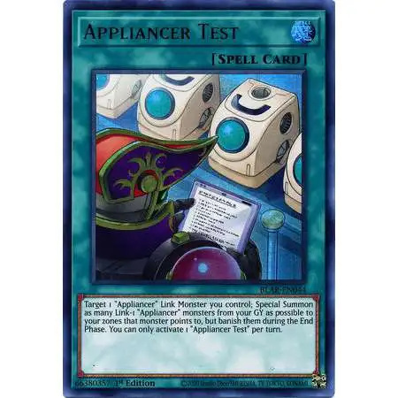 YuGiOh Battles of Legend Armageddon Ultra Rare Appliancer Test BLAR-EN044