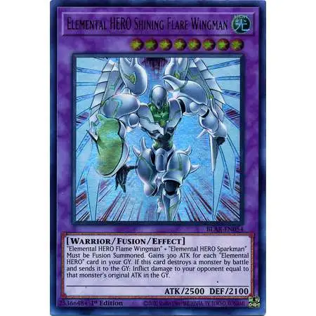 YuGiOh Battles of Legend Armageddon Ultra Rare Elemental HERO Shining Flare Wingman BLAR-EN054