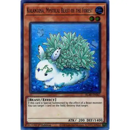 YuGiOh Battles of Legend Armageddon Ultra Rare Kalantosa, Mystical Beast of the Forest BLAR-EN067
