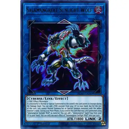 YuGiOh Battles of Legend Armageddon Ultra Rare Salamangreat Sunlight Wolf BLAR-EN089