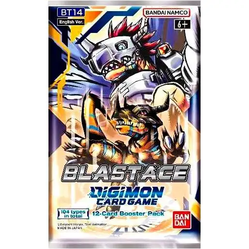 Digimon Trading Card Game Blast Ace Booster Pack BT14 [12 Cards]