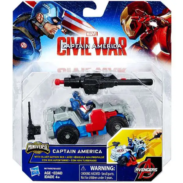 Civil War Captain America & Blast Action 4x4 Action Figure Vehicle [Damaged Package]