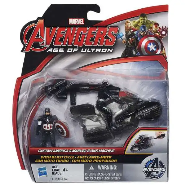 Avengers Age of Ultron Captain America & Marvel's War Machine 3.75-Inch [With Blast Cycle]