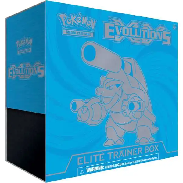 Pokemon XY Evolutions Mega Blastoise Elite Trainer Box [8 Booster Packs, 65 Card Sleeves, 45 Energy Cards & More]