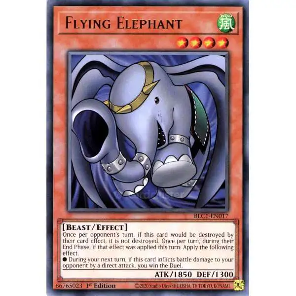 YuGiOh Trading Card Game Battles of Legend: Chapter 1 Ultra Rare Flying Elephant BLC1-EN017 [Gold Name Version]