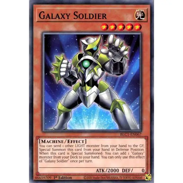 YuGiOh Trading Card Game Battles of Legend: Chapter 1 Common Galaxy Soldier BLC1-EN067