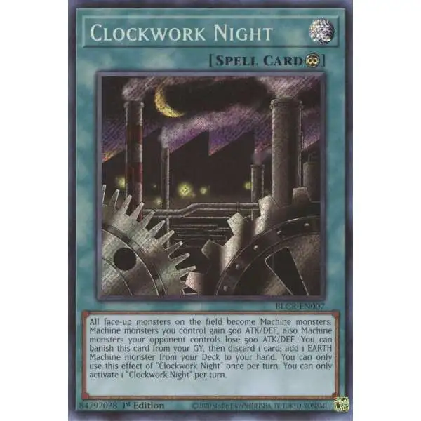 YuGiOh Battles of Legend Crystal Revenge Secret Rare Clockwork Night BLCR-EN007