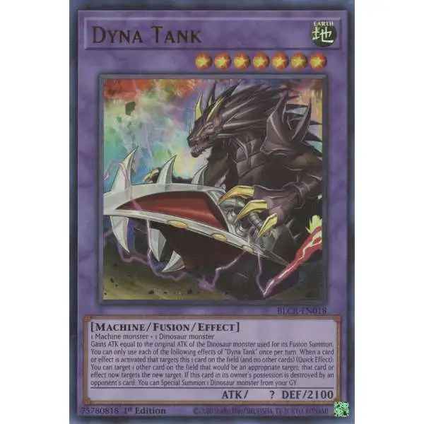 YuGiOh Battles of Legend Crystal Revenge Ultra Rare Dyna Tank BLCR-EN018