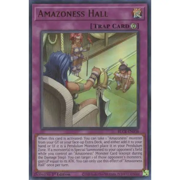 YuGiOh Battles of Legend Crystal Revenge Ultra Rare Amazoness Hall BLCR-EN038