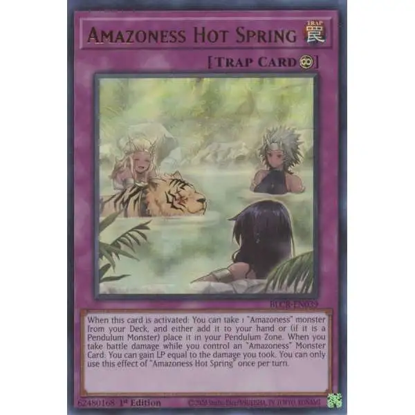 YuGiOh Battles of Legend Crystal Revenge Ultra Rare Amazoness Hot Spring BLCR-EN039