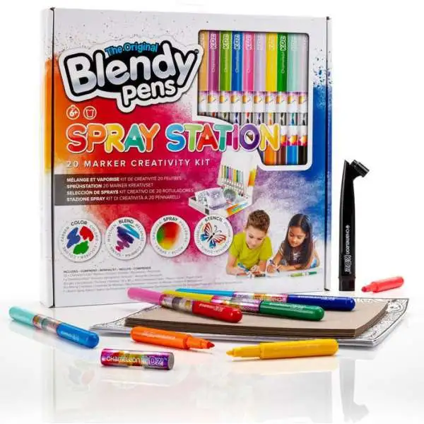 The Original Bendy Pens Spray Station 20 Marker Creativity Kit