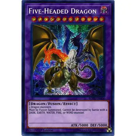 YuGiOh Battles of Legend: Hero's Revenge Secret Rare Five-Headed Dragon BLHR-EN000