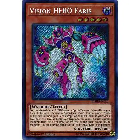 YuGiOh Battles of Legend: Hero's Revenge Secret Rare Vision HERO Faris BLHR-EN010
