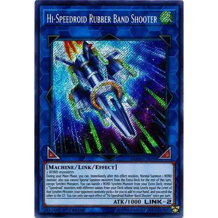 YuGiOh Battles of Legend: Hero's Revenge Secret Rare Hi-Speedroid Rubber Band Shooter BLHR-EN050