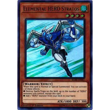 YuGiOh Battles of Legend: Hero's Revenge Ultra Rare Elemental HERO Stratos BLHR-EN061