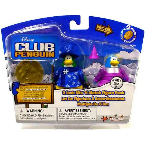 Club Penguin Mix 'N Match Series 9 Blizzard Wizzard & Medieval Dress Mini Figure Set