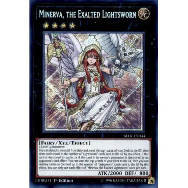 minerva yugioh card YU-GI-OH! - Minerva, Lightsworn Maiden (SDLI-EN002) - Structure Deck: Realm of Light - 1st Edition then draw cards equal to the number of Lightsworn cards sent to the GY by this effect Minerva, the Exalted Lightsworn (BLC1-EN013)