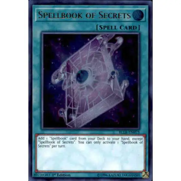 YuGiOh Battles of Legend: Light's Revenge Ultra Rare Spellbook of Secrets BLLR-EN075