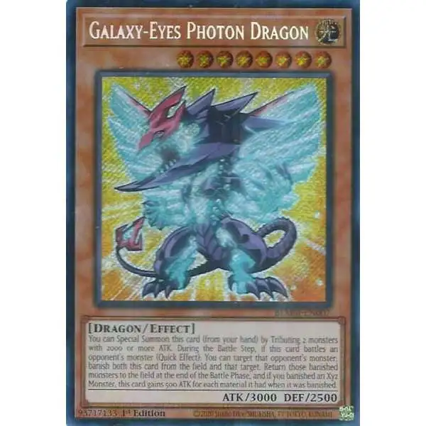YuGiOh Trading Card Game Battles of Legend: Monster Mayhem Secret Rare Galaxy-Eyes Photon Dragon BLMM-EN007