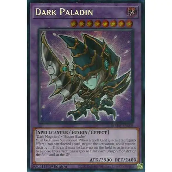 YuGiOh Trading Card Game Battles of Legend: Monster Mayhem Secret Rare Dark Paladin BLMM-EN008