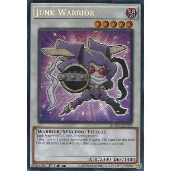 YuGiOh Trading Card Game Battles of Legend: Monster Mayhem Secret Rare Junk Warrior BLMM-EN009