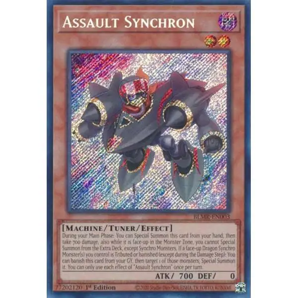 YuGiOh Trading Card Game Battles of Legend: Monstrous Revenge Secret Rare Assault Synchron BLMR-EN003