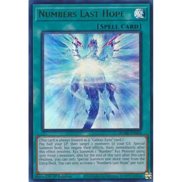 YuGiOh Trading Card Game Battles of Legend: Monstrous Revenge Ultra Rare Numbers Last Hope BLMR-EN004