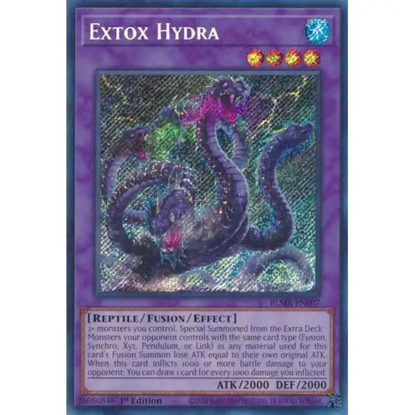 YuGiOh Trading Card Game Battles of Legend: Monstrous Revenge Secret Rare Extox Hydra BLMR-EN007