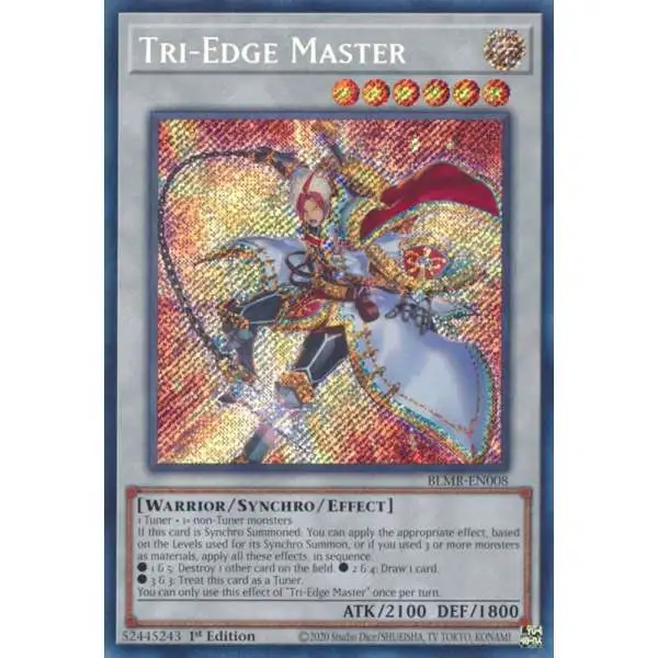 YuGiOh Trading Card Game Battles of Legend: Monstrous Revenge Secret Rare Tri-Edge Master BLMR-EN008