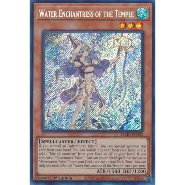 YuGiOh Trading Card Game Battles of Legend: Monstrous Revenge Secret Rare Water Enchantress of the Temple BLMR-EN065