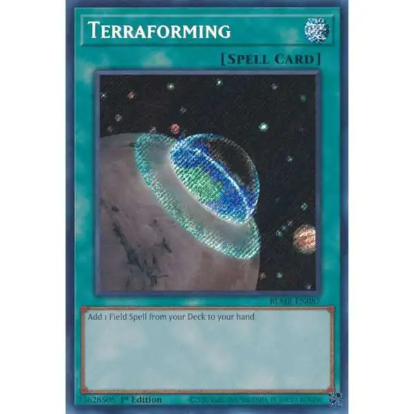 YuGiOh Trading Card Game Battles of Legend: Monstrous Revenge Secret Rare Terraforming BLMR-EN087