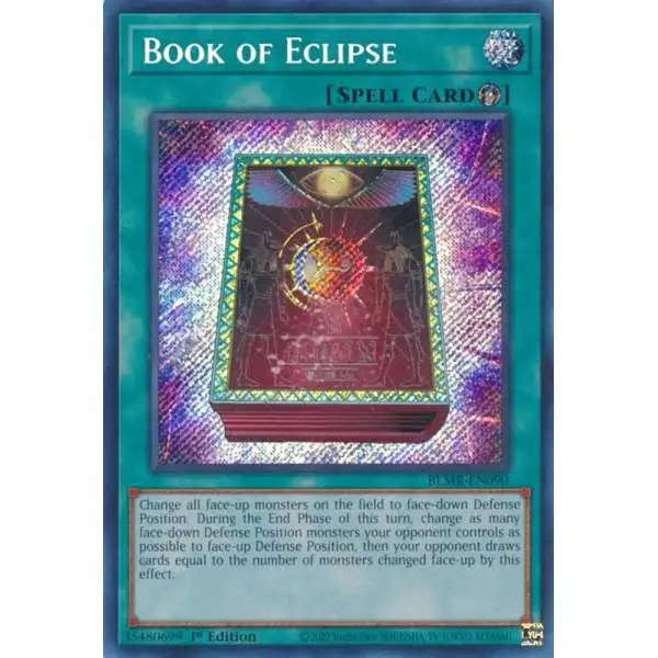 YuGiOh Trading Card Game Battles of Legend: Monstrous Revenge Secret Rare Book of Eclipse BLMR-EN090