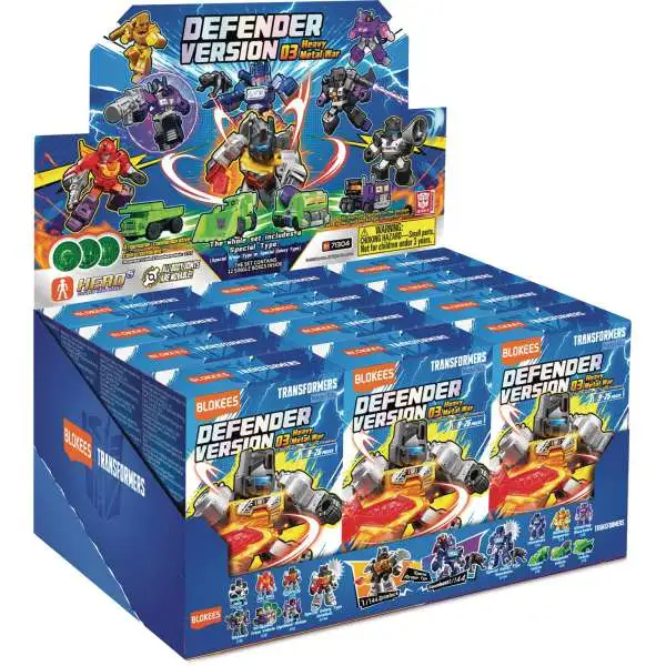 Transformers Galaxy Version Defender Wave 3 Heavy Metal War (The Heartless) Mystery Box DV03 [12 Packs]