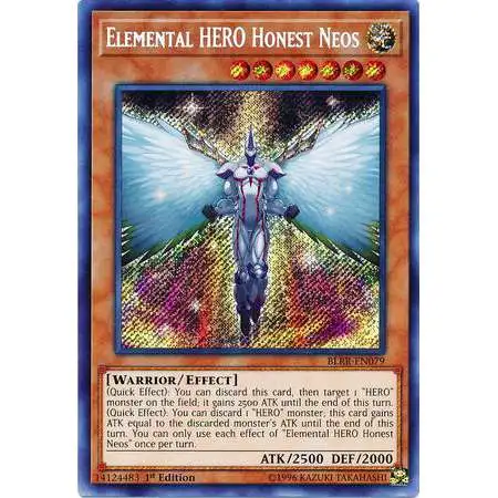 YuGiOh Battles of Legend: Relentless Revenge Secret Rare Elemental HERO Honest Neos BLRR-EN079