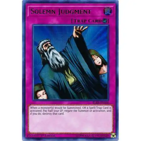 YuGiOh Battles of Legend: Relentless Revenge Ultra Rare Solemn Judgment BLRR-EN100