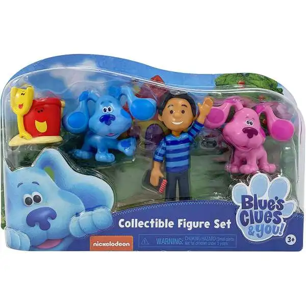 Blue's Clues & You! Blue, Magenta, Josh, Shovel & Pail Collectible Figure 4-Pack Set