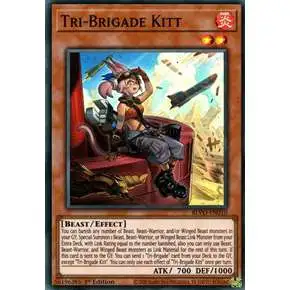 YuGiOh Blazing Vortex Super Rare Tri-Brigade Kitt BLVO-EN010