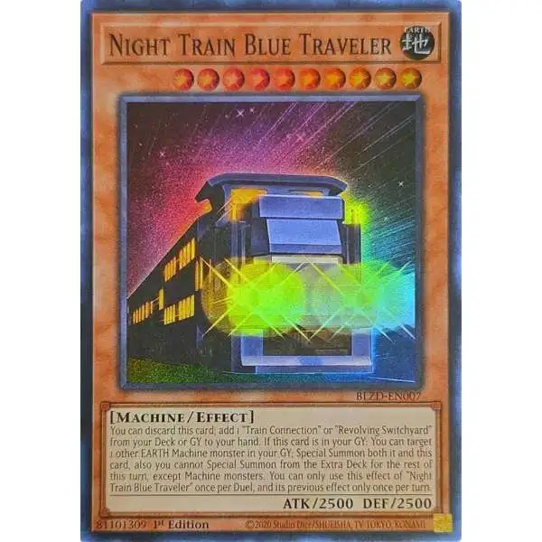 YuGiOh Trading Card Game Blazing Dominion Super Rare Night Train Blue Traveler BLZD-EN007