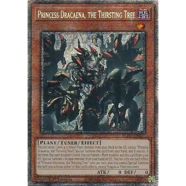 YuGiOh Trading Card Game Blazing Dominion Starlight Rare Princess Dracaena, the Thirsting Tree BLZD-EN027
