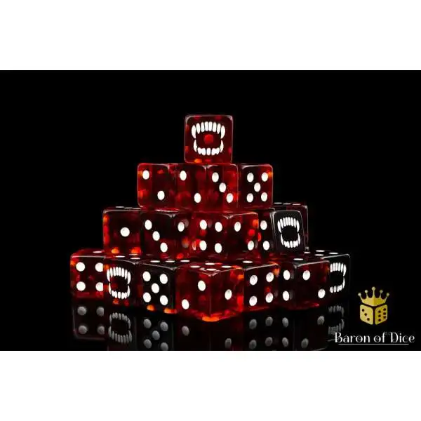 Baron Of Dice 6-Sided d6 Bloody Bite Dice Pack [25-Count]