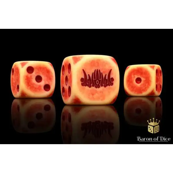 Baron Of Dice 6-Sided d6 Bone Crown Dice Pack [25-Count]