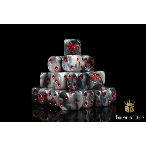 Baron Of Dice 6-Sided d6 Chaos Star Dice Pack [25-Count Red]