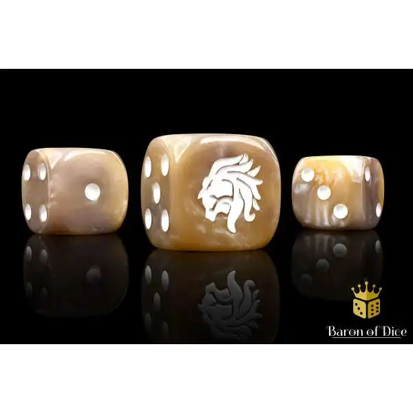 Baron Of Dice 6-Sided d6 Death Angel - The Lion Dice Pack [25-Count Rounded]