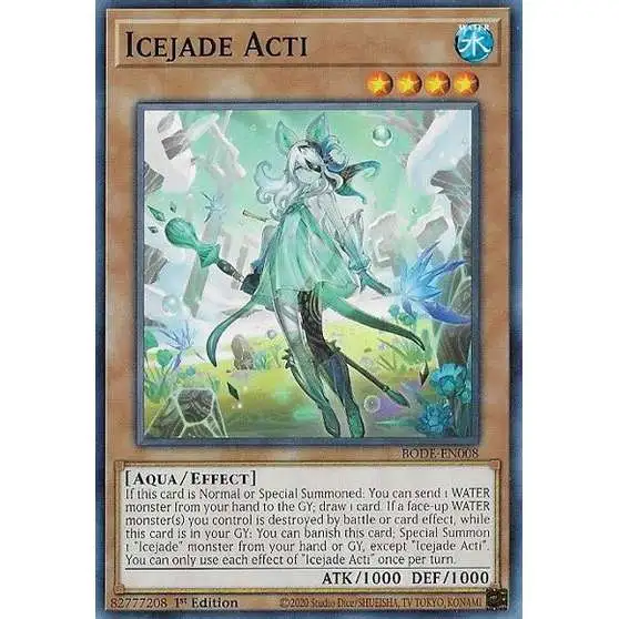 YuGiOh Trading Card Game Burst of Destiny Common Icejade Acti BODE-EN008