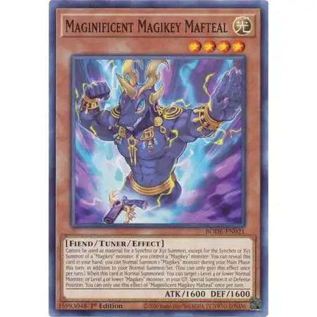 YuGiOh Trading Card Game Burst of Destiny Common Maginificent Magikey Mafteal BODE-EN021