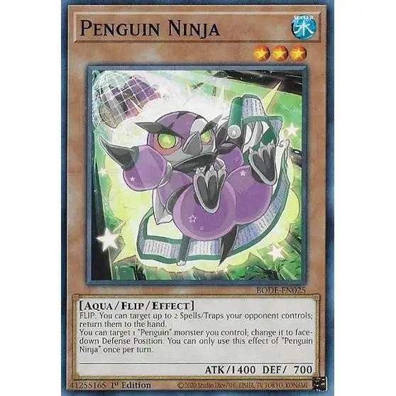 YuGiOh Trading Card Game Burst of Destiny Common Penguin Ninja BODE-EN025