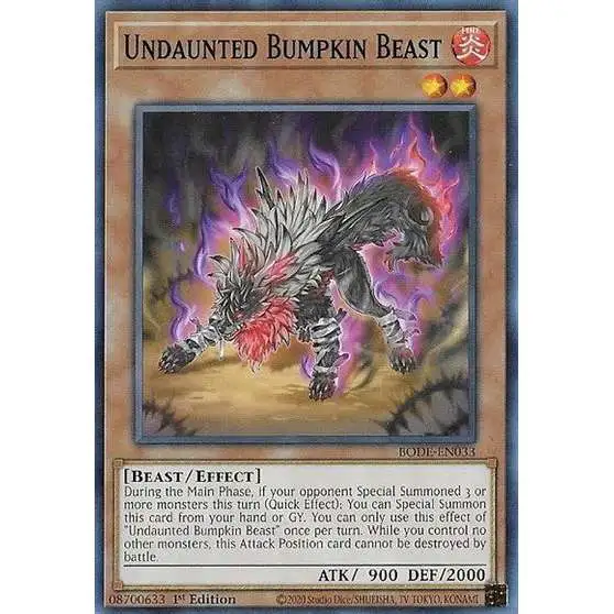 YuGiOh Trading Card Game Burst of Destiny Common Undaunted Bumpkin Beast BODE-EN033