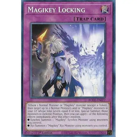 YuGiOh Trading Card Game Burst of Destiny Common Magikey Locking BODE-EN077