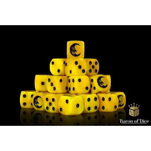 Baron Of Dice 6-Sided d6 Full Moon Dice Pack [25-Count Rounded]