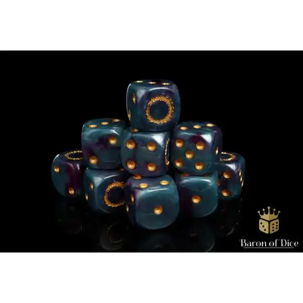Baron Of Dice 6-Sided d6 Infinity Dragon, Rounded Dice Pack [25-Count]